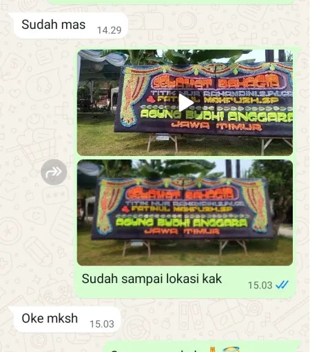 Pengiriman Papan Bunga Kebon Melati